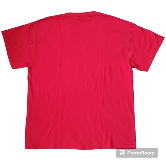 Vintage Polka-holic Graphic Novelty Tee Vibrant Red Size Large NEW - Picture 3 of 7